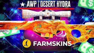 I WON AWP DESERT HYDRA WITH UPGRADE! | Farmskins Promo Code 2025 | CS2 Case Opening