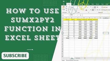 How To Use Sumx2Py2 Function In Excel Sheet #excel #excelformula #excelfunctions