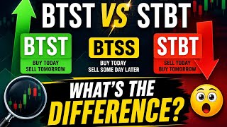 BTST, STBT & BTSS Explained | Stock Market Trading Basics | 3 Trading Terms Every Beginner Must Know