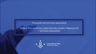 Titulació i Doble Titulació en Estudis Anglesos | Universitat de Lleida Titulaci I Doble Titulaci En Filologia Catalana I Estudis Occitans Universitat De Lleida