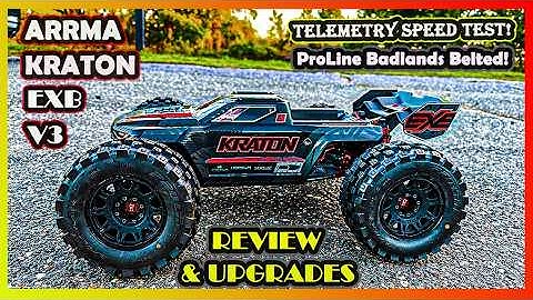 NEW ARRMA KRATON 6S EXB V3! REVIEW, UPGRADES AND SPEED TEST WITH SPEKTRUM TELEMETRY! @josephsrc