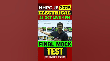 NHPC JE Electrical Mock Test for Complete Revision by Mohit Sir #shortsfeed #viralshorts #mohitsir