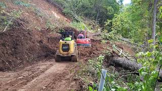 clearing a mudslide