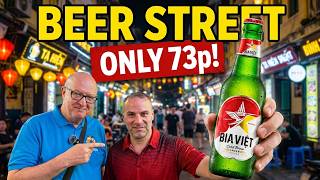 WARNING! TOURIST TRAP Overcharge - HANOI Beer Street Pub Crawl — 73p Beer?