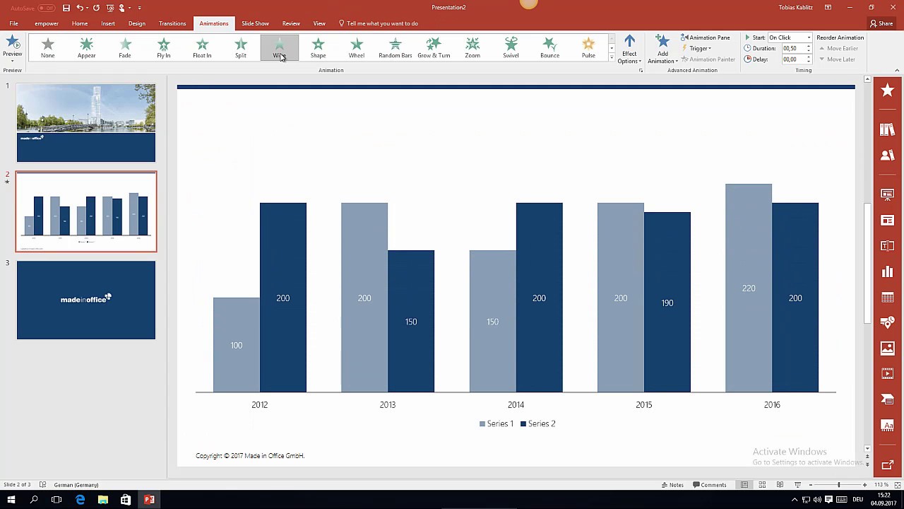 Animate Individual Elements Of A Powerpoint Chart