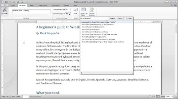 Navigating through Documents using Voice Commands in Dual Writer