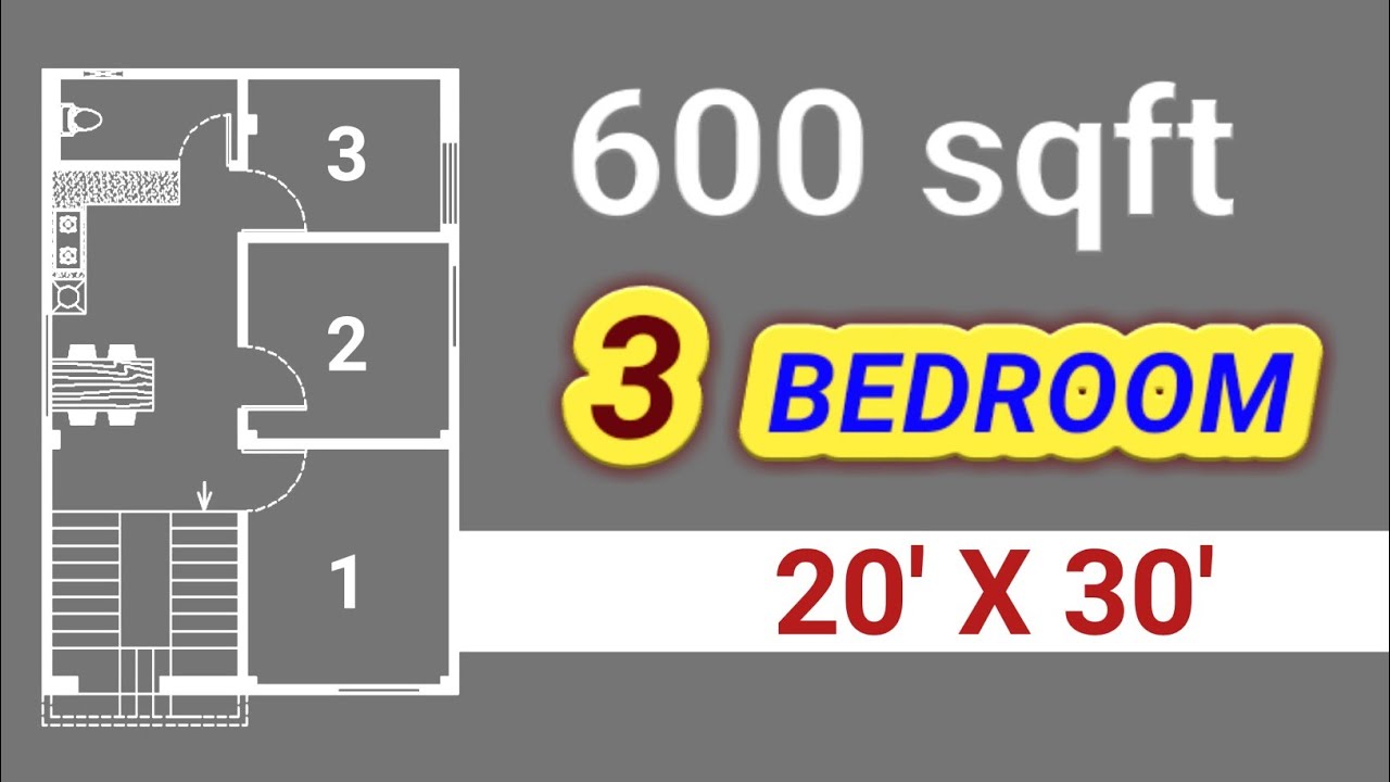 20*30 small house plan with 3 bedroom 20*30 3bhk house plan YouTube