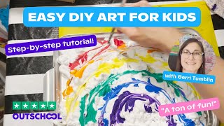 EASY DIY ART FOR KIDS 🎨 How to Make Monoprint Shaving Cream Art | Step-by-Step Tutorial