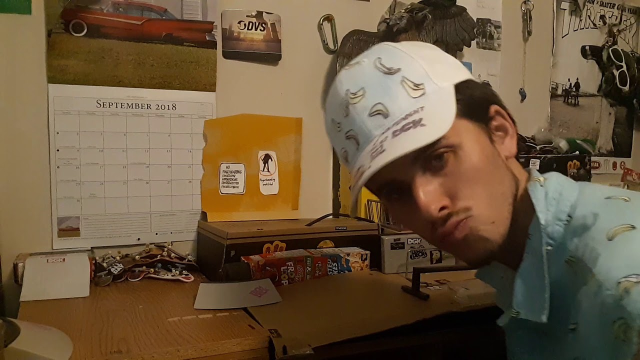 Unbox my new tech deck. With my shesh along with it.