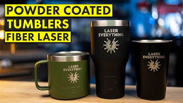 Engrave Powder Coated Tumblers PERFECTLY with Fiber Laser Rotary and Ezcad!