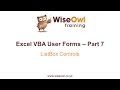Excel VBA Forms Part 7 - ListBox Controls