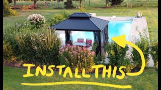 Installing an Awesome Sojag Sun Shelter - Costco product - WATCH BEFORE YOU BUY.