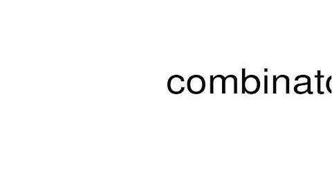 How to pronounce combinatorics