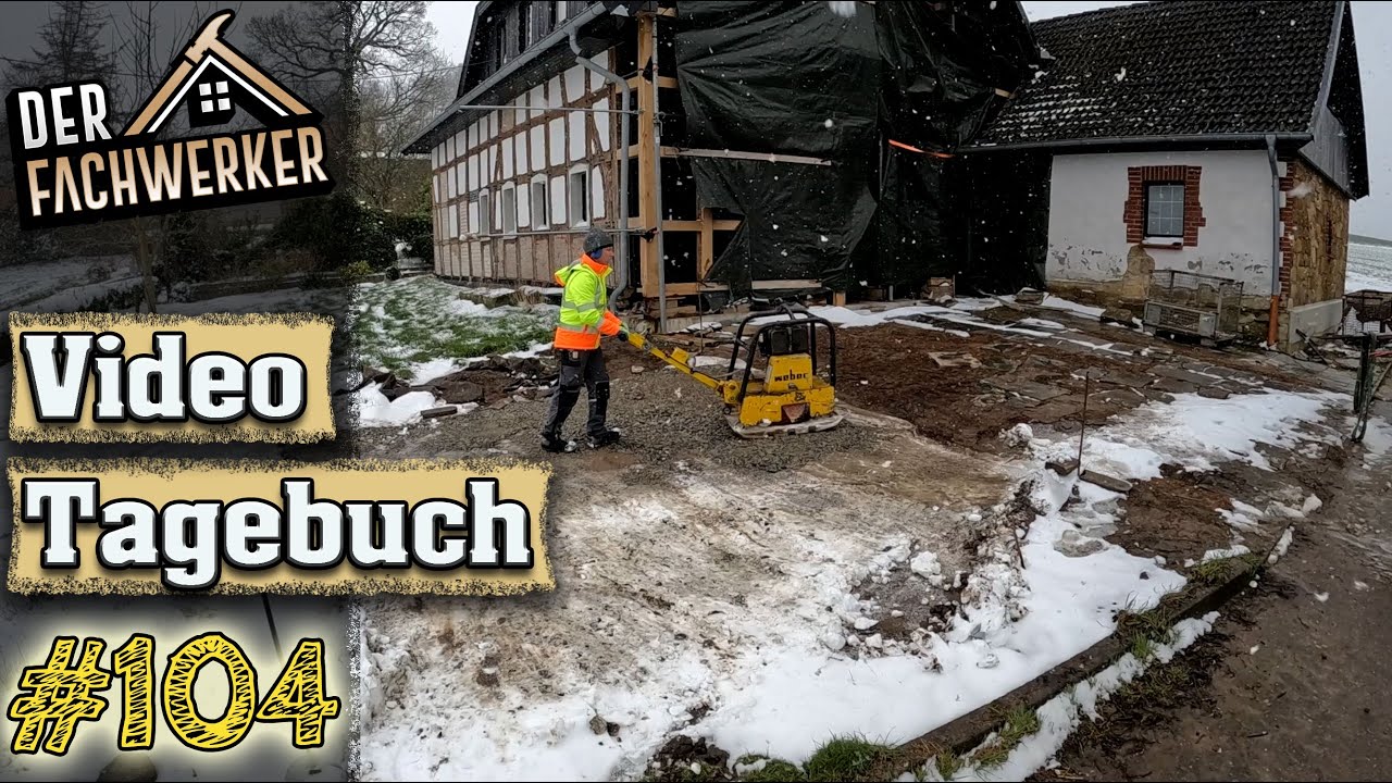 Fachwerkhaus VLog #104 - Kranplätze müssen verdichtet sein! - YouTube