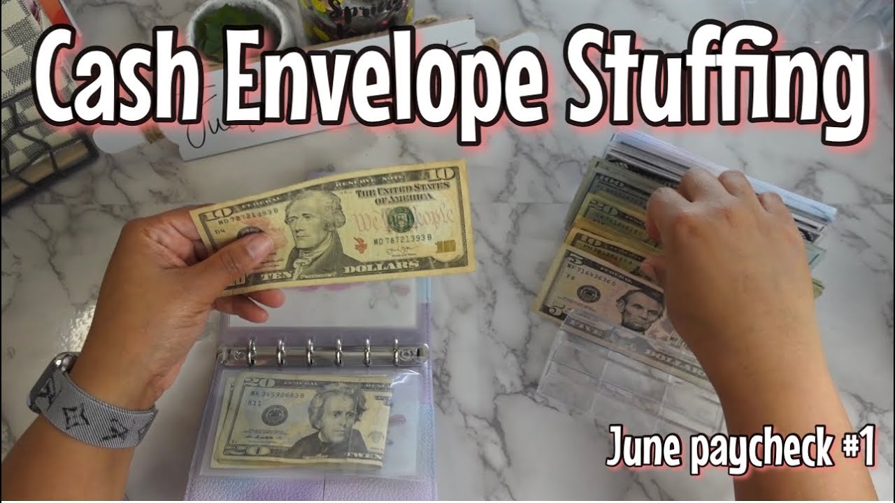 Cash Envelope Stuffing $1875 June check 1| #sinkingfunds #budgeting # ...