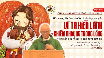 Chúa Nhật, Thánh Lễ Tuần XIV Thường Niên , Năm A  -  08/07/2023