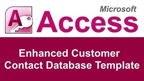 WSI - Microsoft Access Enhanced Contact Database Template