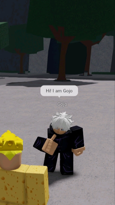 Gojo uses hallow purple on Cheesy #tsb #roblox #shorts