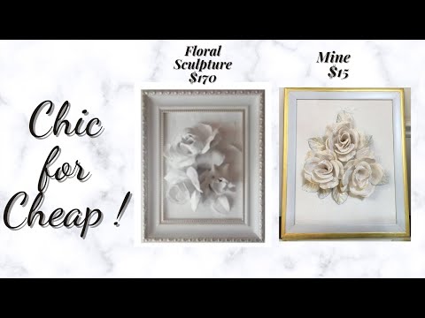 Chic for Cheap Feb 2021 | Floral Sculpture Art | High end looking Sculpture Portrait | Sun's Arts