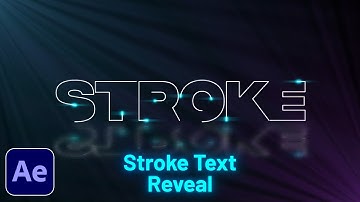 Stroke Text Reveal Animation Tutorial in After Effects | No Plugins | Light Strokes