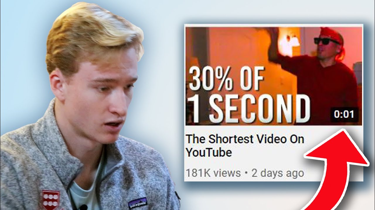 Reacting to the Shortest Video on YouTube - YouTube