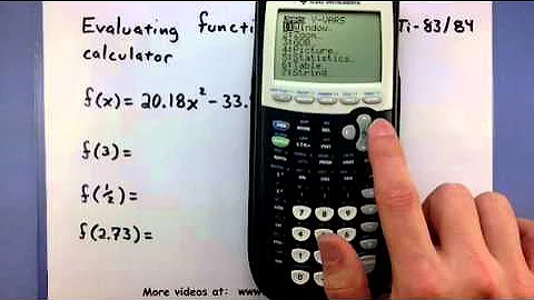 Pre-Calculus - Evaluate a function using the TI-83/84 calculator