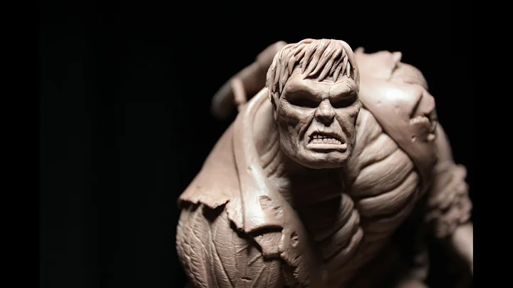 Sculpting Solomon Grundy (1:6 scale) in Monster clay.