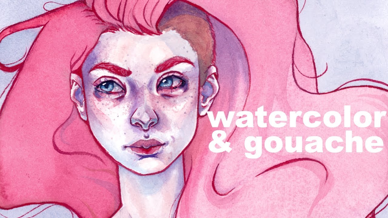 Watercolor and Gouache // painting process 