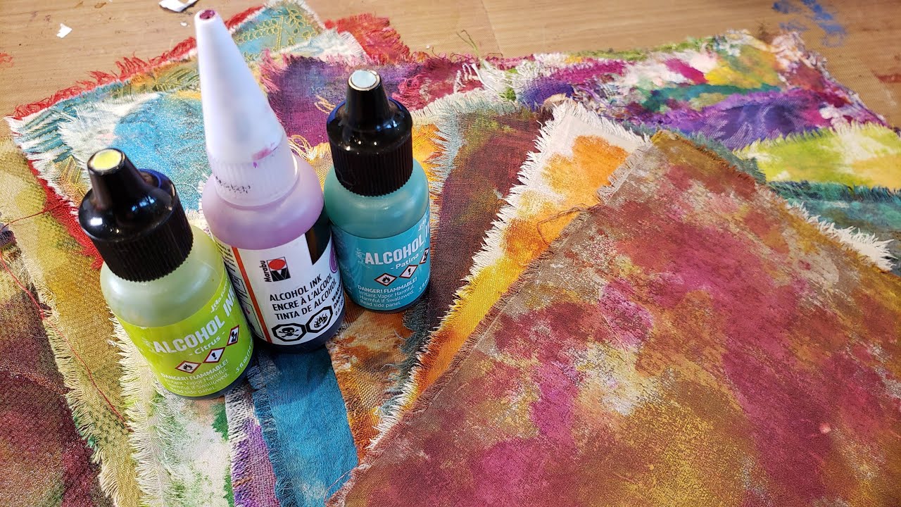 Alcohol Ink on Fabric is AMAZING 