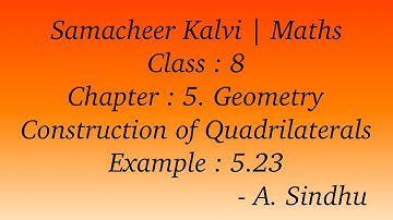 8th Maths Samacheer | Chapter 5 | Geometry | Example 5.23