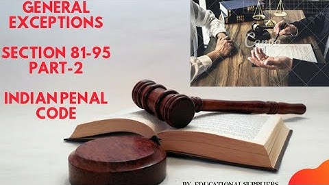 I.P.C. | General exceptions (Section:-81-95) | Part 2