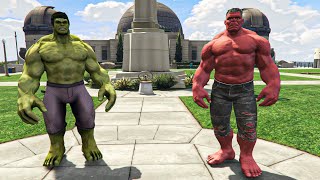 RED HULK vs AVENGERS HULK 💥 Ultimate Hulk Battle | GTA 5 Mods