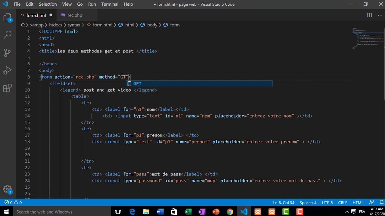 REQUEST, GET et POST en php - YouTube