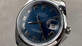 Rolex Datejust 36mm BLUE Dial 116200 Rolex Watch Review