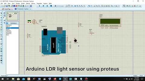 Arduino LDR light sensor using proteus