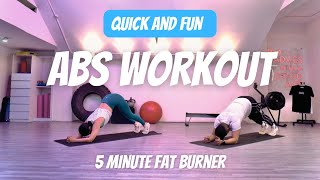 QUICK &amp; FUN 5-MINUTE ABS WORKOUT (No Equipment Needed) | Follow Along Bodyweight Workout