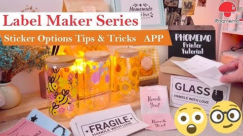 Phomemo Label Maker M110/M220🍄How To Use? How many sticker options? How to connect to Print Master?