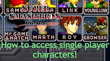 SSBM Mod Tutorials: How to access single player characters! (M-ex Tool)