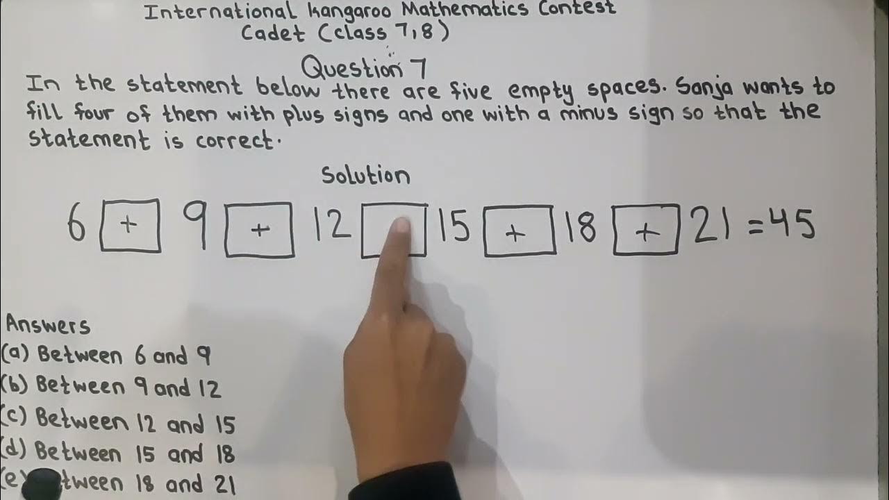 IKMC 2022 Problem 7 solution International kangaroo Mathematics