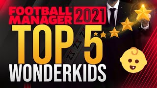 TOP 5 Wonderkids in Football Manager 2021 | NEW Best FM21 Wonderkids (21.3)