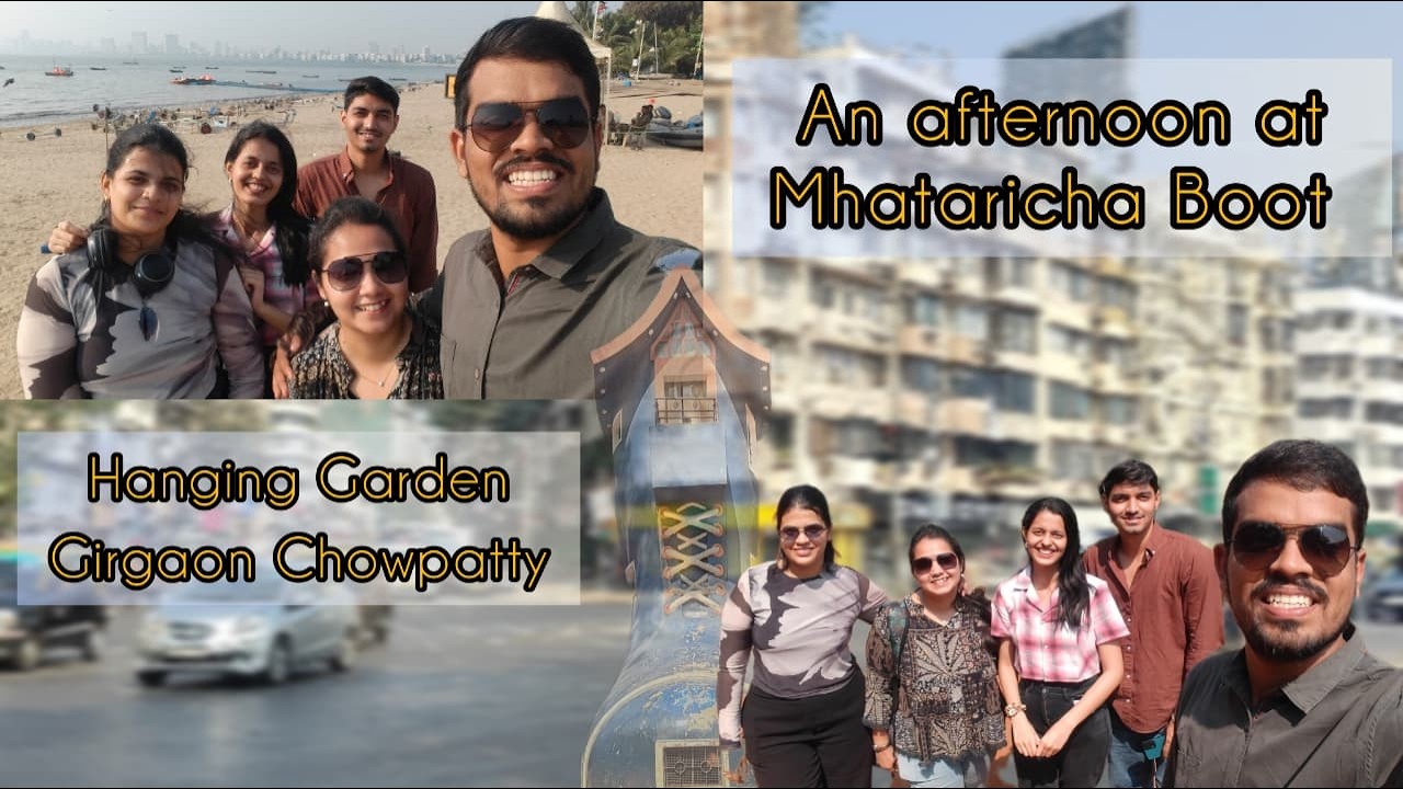 VLOG - Malabar Hill - Hanging Garden / Mhataricha Boot | Girgaon Chowpatty | #friends #vlog #mumbai