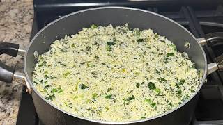 How to make Caribbean spinach rice with coconut milk