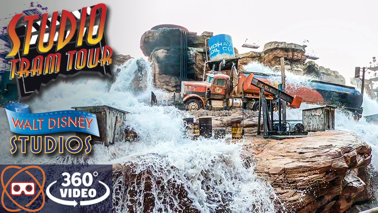 [5K 360] Disneyland Paris Studio Tram Tour Ride - 360 POV - NOW CLOSED