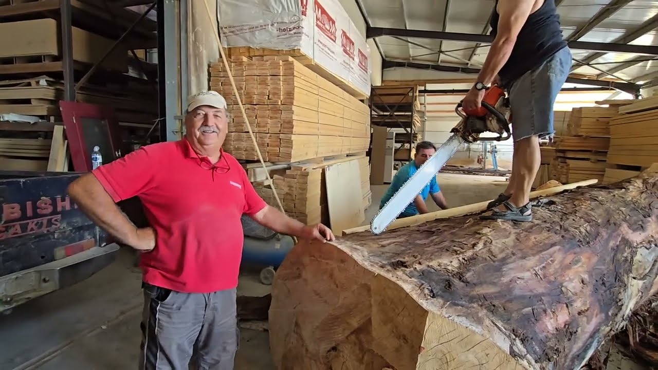 Τεμάχισε ο Βαγγέλης Γιαγιάς το μεγαλύτερο κορμό που κόπηκε στη Σάμο ??