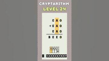 Level 24 - Cryptarithm: android game math  #cryptarithm