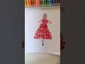 dress painting#art #paintingtechniques #paintingideas #shorts  #trendingshorts #viralshorts #hacks