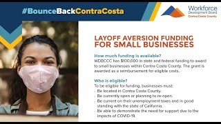 WDBCCC Layoff Aversion Grant Funding Webinar Nov. 17, 2020
