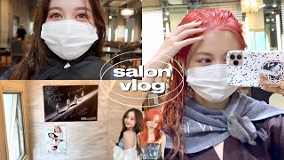 💇🏻‍♀️ DYING MY HAIR PINK AT K-IDOL SALON IN SEOUL | Babyjingko