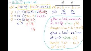 AP Calc Notes Relative Extrema Increasing & Decreasing Intervals Using the 1st Derivative Test Part2