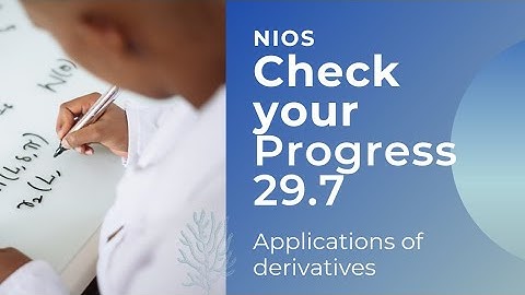 Check your progress 29.7| Problem Solving | NIOS Maths | Class 12